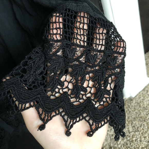 American Eagle Outfitters Boho Black Top - Picture 3 of 6